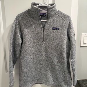 Patagonia Women’s Better Sweater Heathered Gray Fleece Jacket Size L